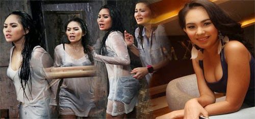 kartika putri di pegang payudara