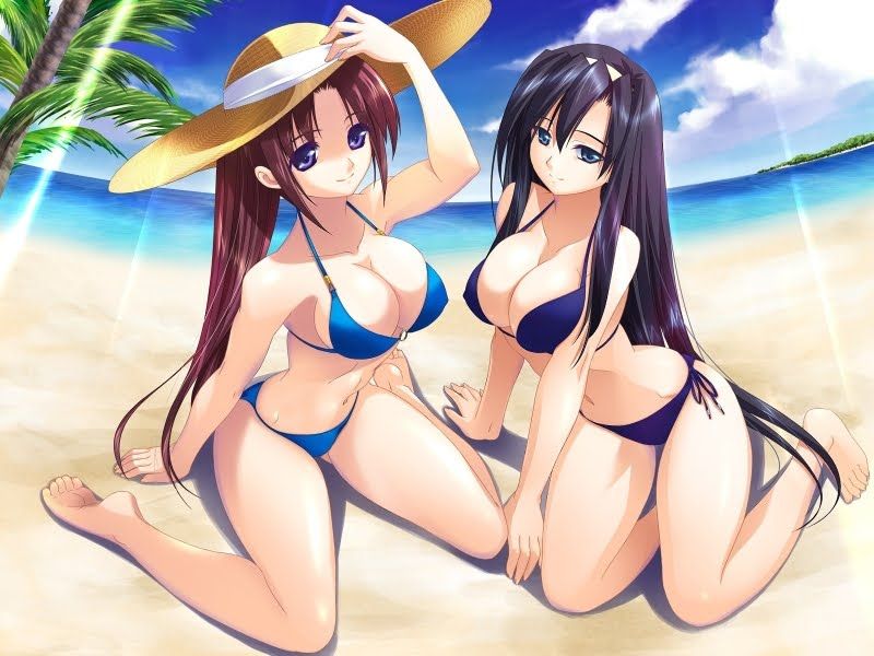 hot anime girls kissing