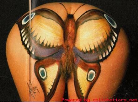 vagina body paint gif