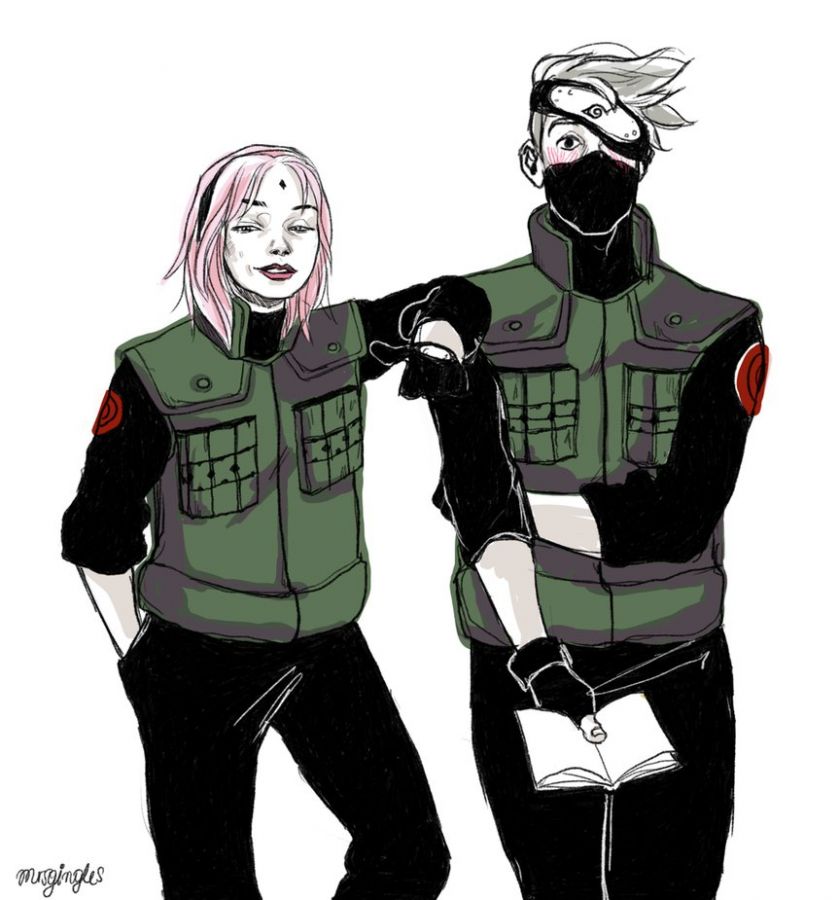 kakashi and sakura kiss