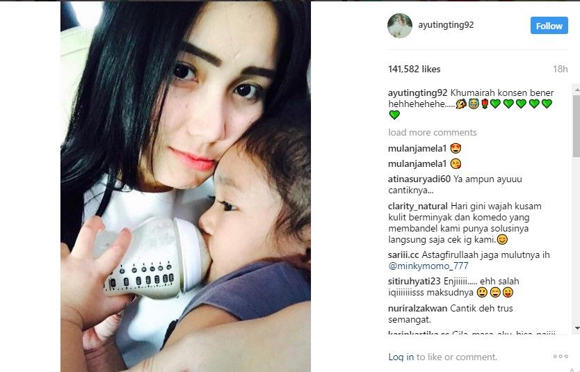 ayu ting ting melorot