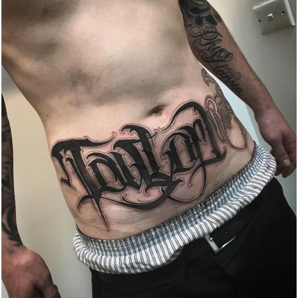 tato gambar tulisan purba
